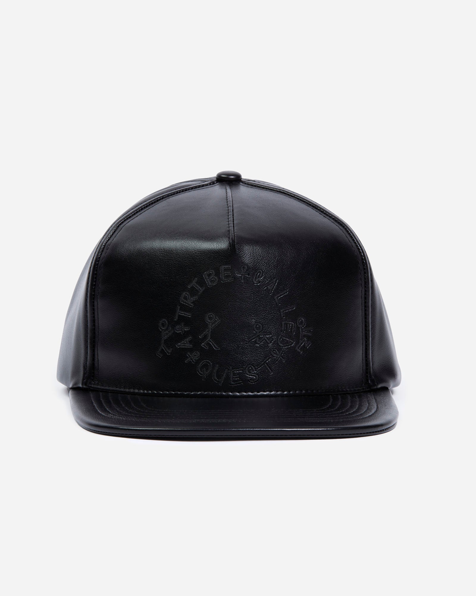 ATCQ Faux Leather Black Hat