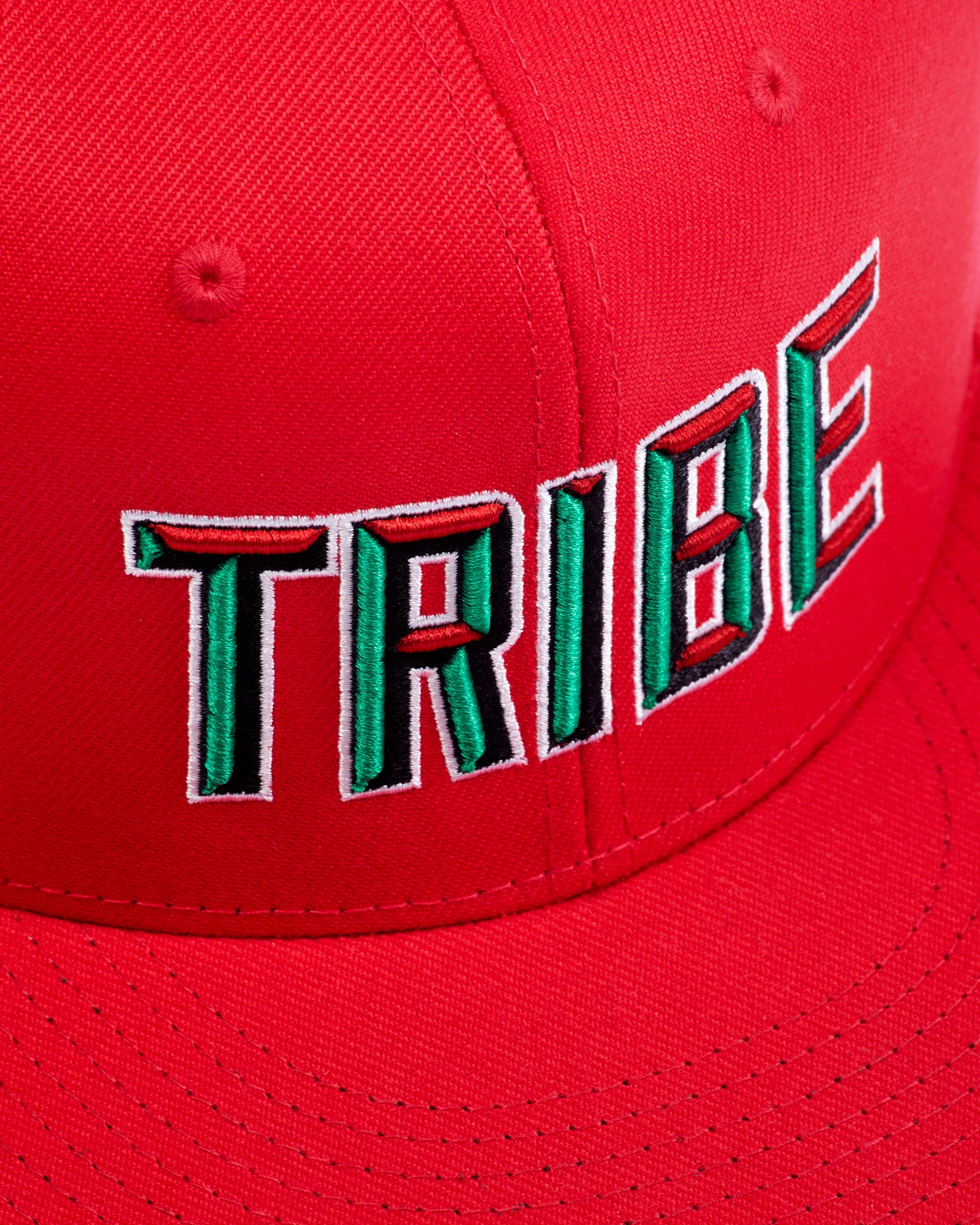 Tribe Block Snapback Red Hat