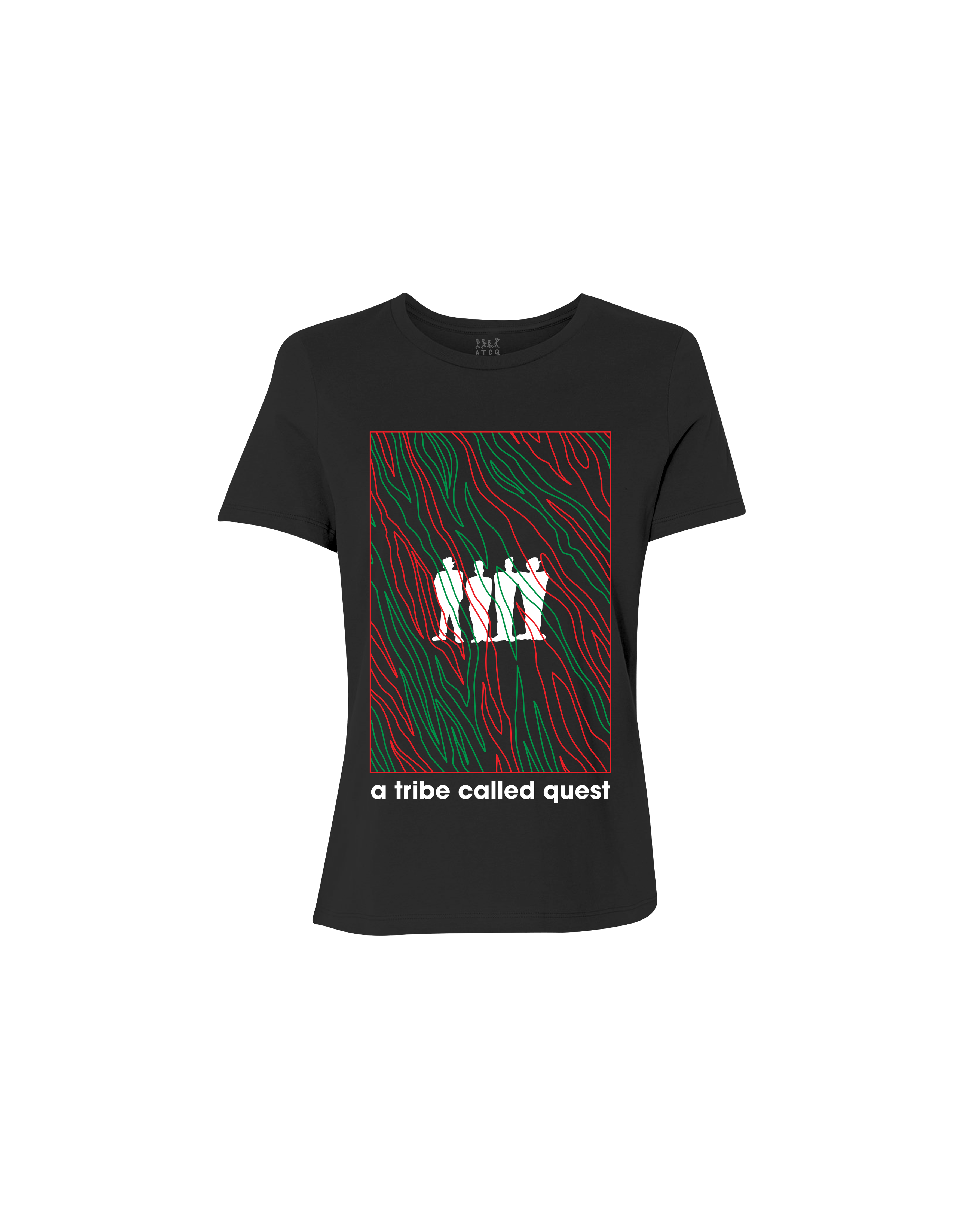 ATCQ Line Art Women's Black Tee – A Tribe Called Quest Official Store ATCQ Line Art Women's Black Tee – A Tribe Called Quest Official Store