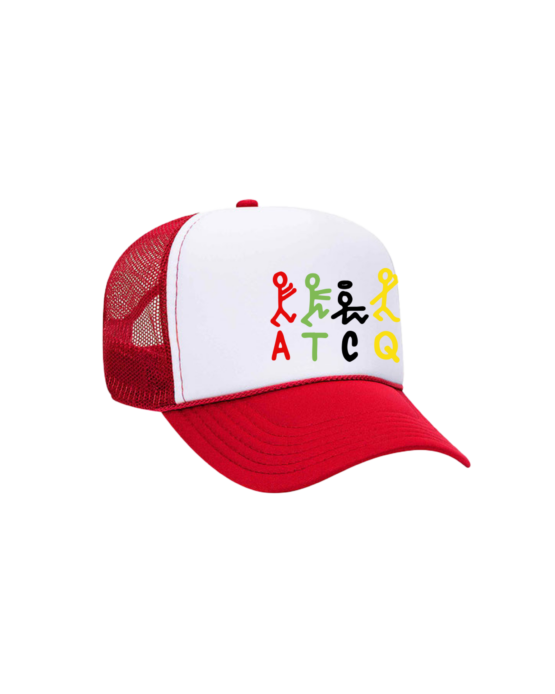 ATCQ Red and White Trucker Hat