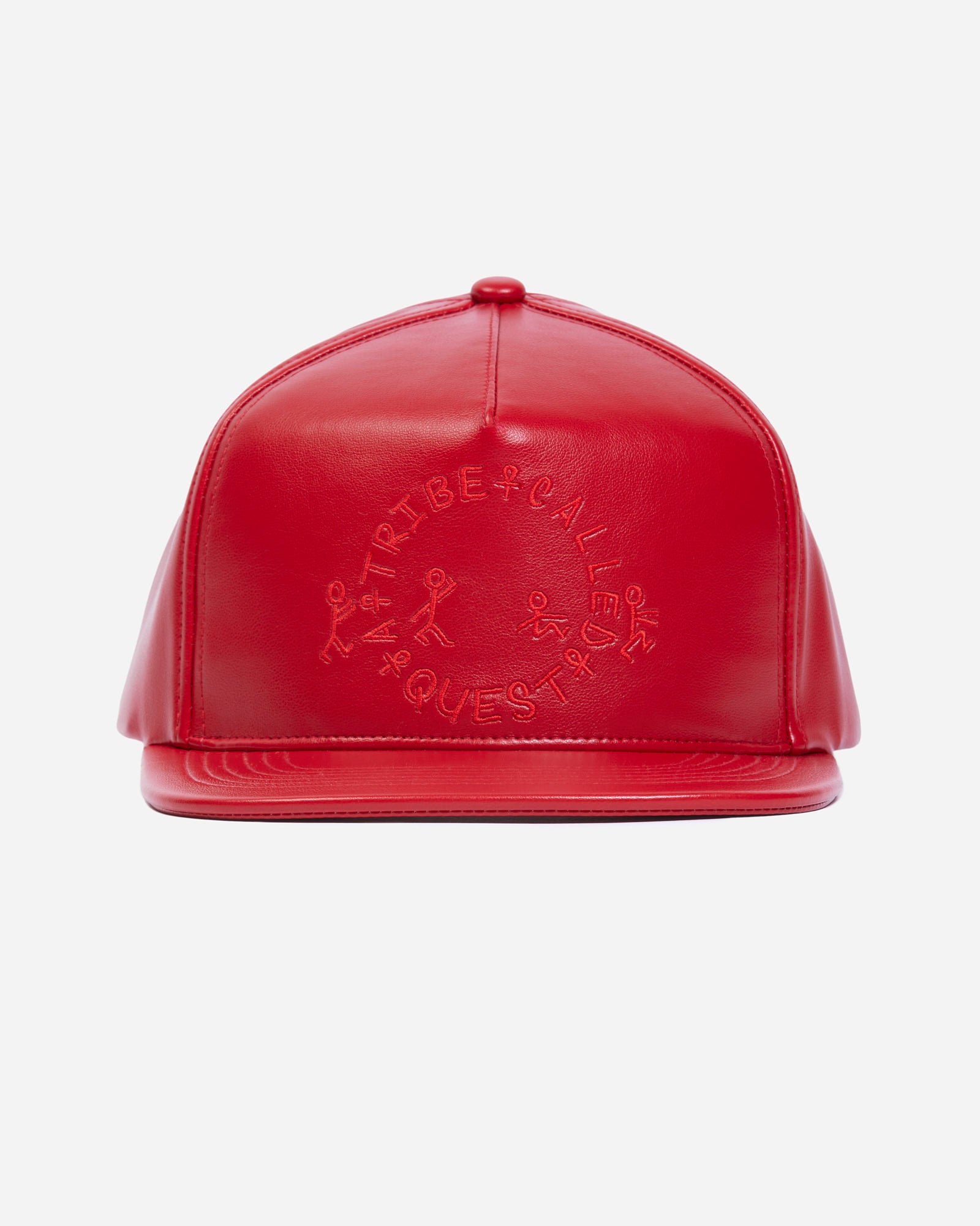 ATCQ Faux Leather Red Hat