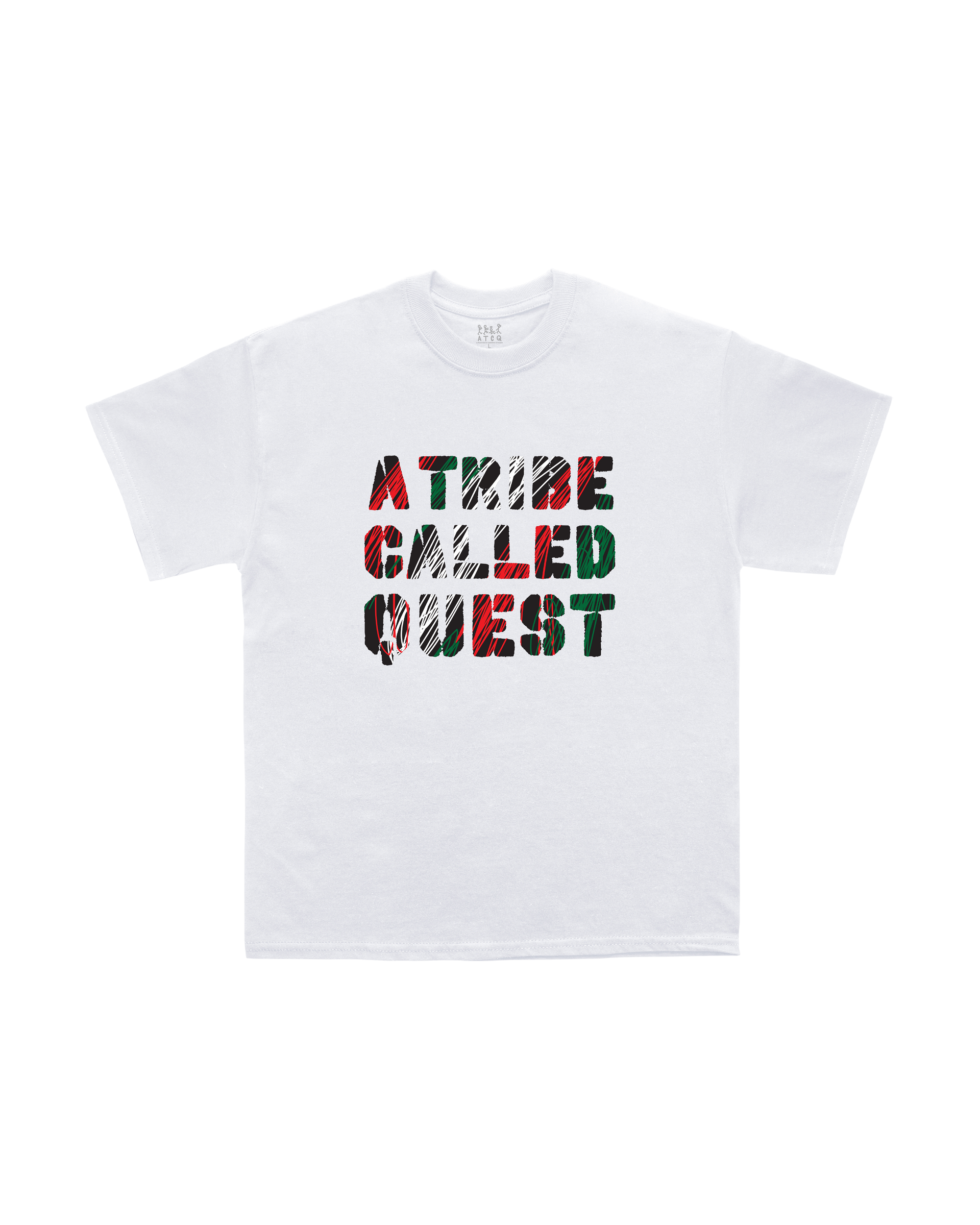 ATCQ Scribble Type White Tee