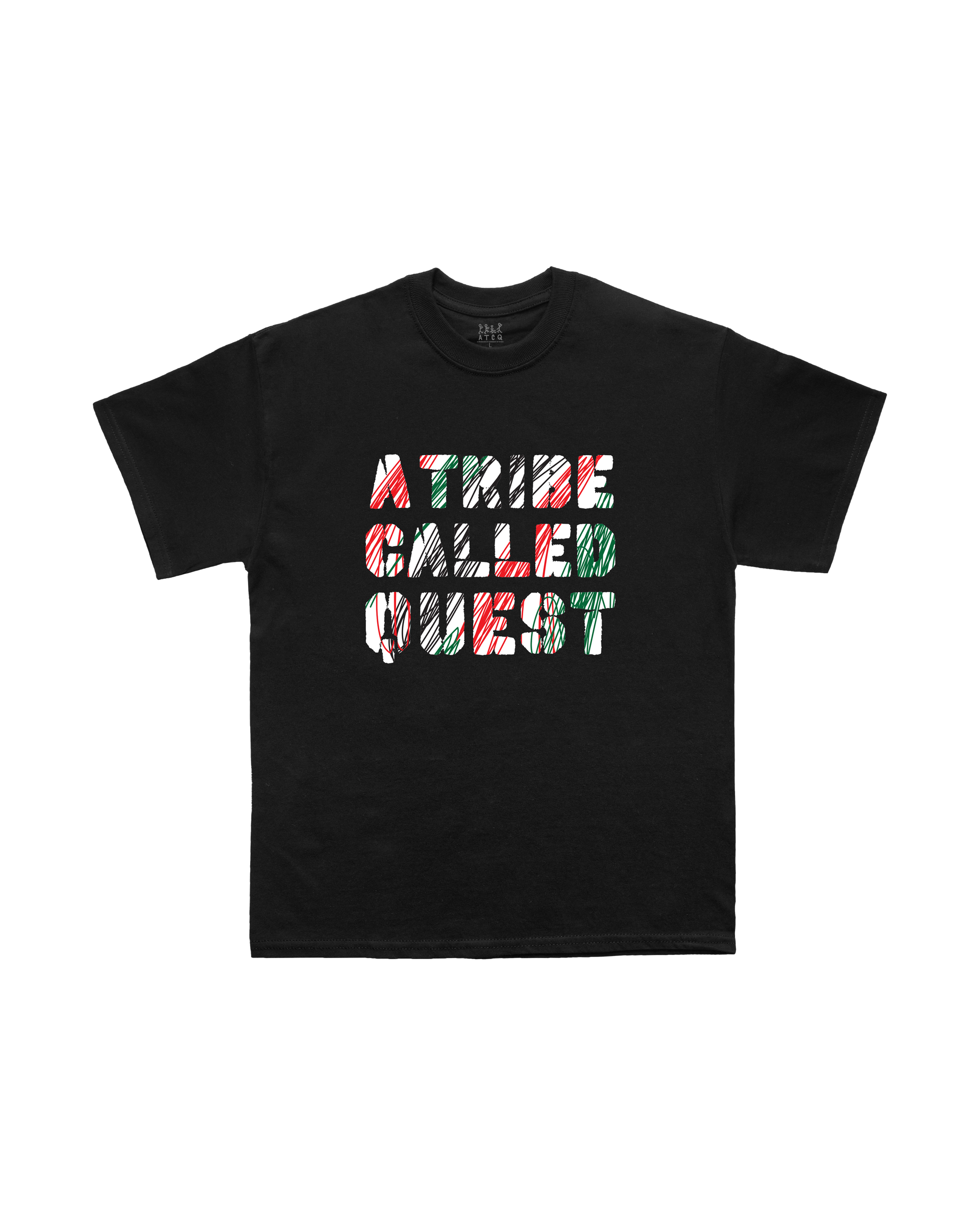 ATCQ Scribble Type Black Tee