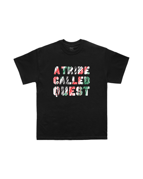 ATCQ Scribble Type Black Tee | ATCQ Official – A Tribe Called